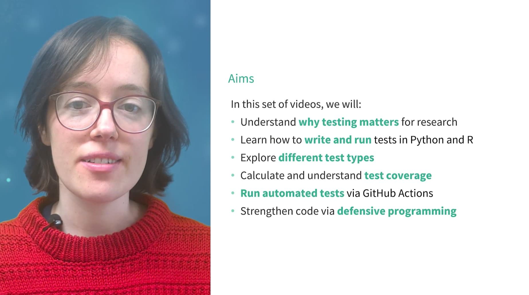 Introduction to Testing in Research Workflows (10:46)