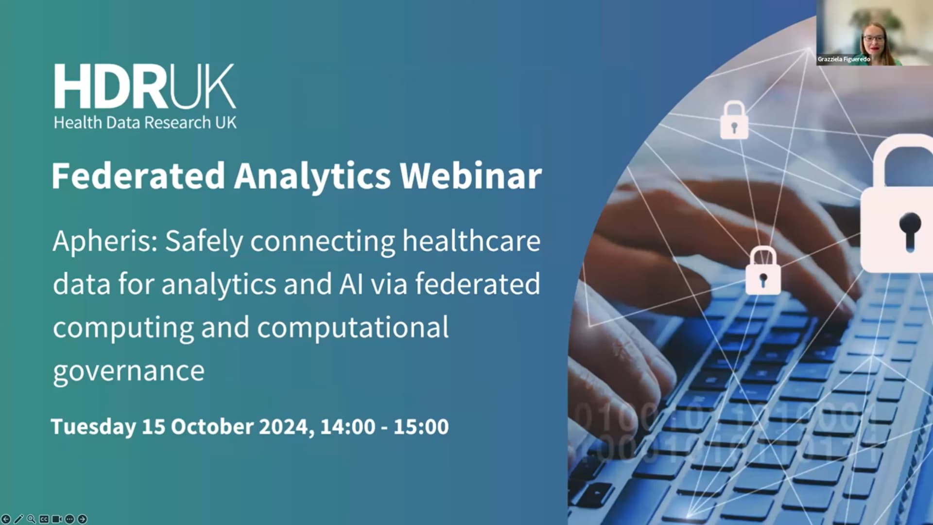 HDR UK Federated Analytics Webinar Series (October 2024) Apheris: Safely connecting healthcare data for analytics and AI via federated computing and computational governance (51:48)