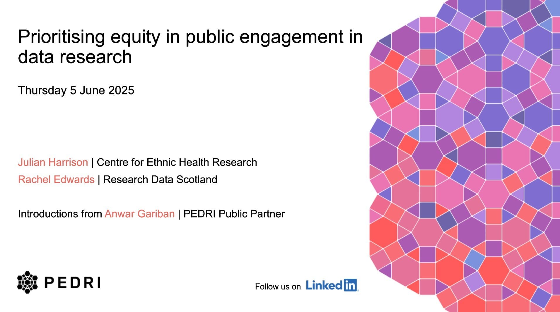 Prioritising equity in public engagement in data research (51:17)