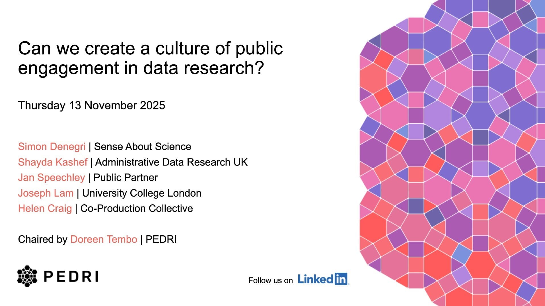 Can we create a culture of public engagement in data research? (1:10:00)