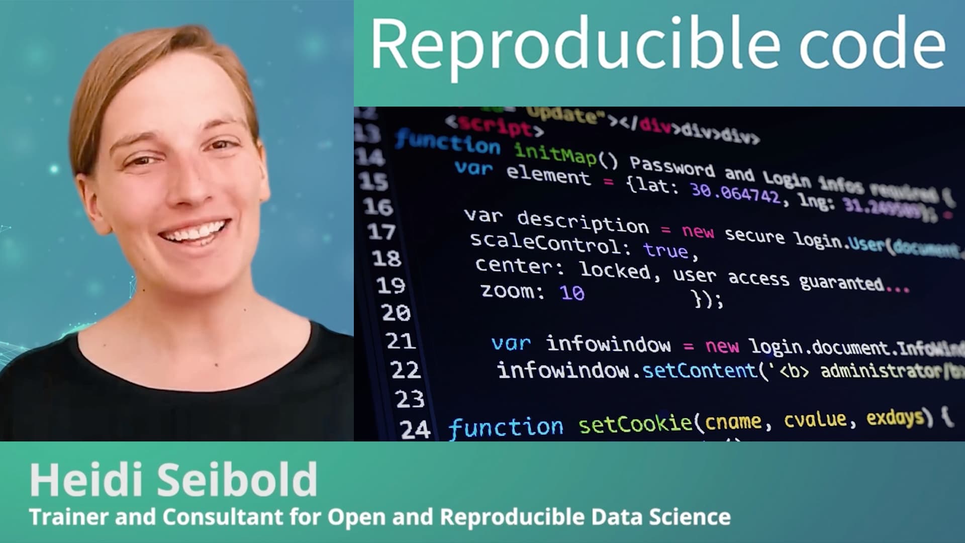 Reproducible code (11:31)