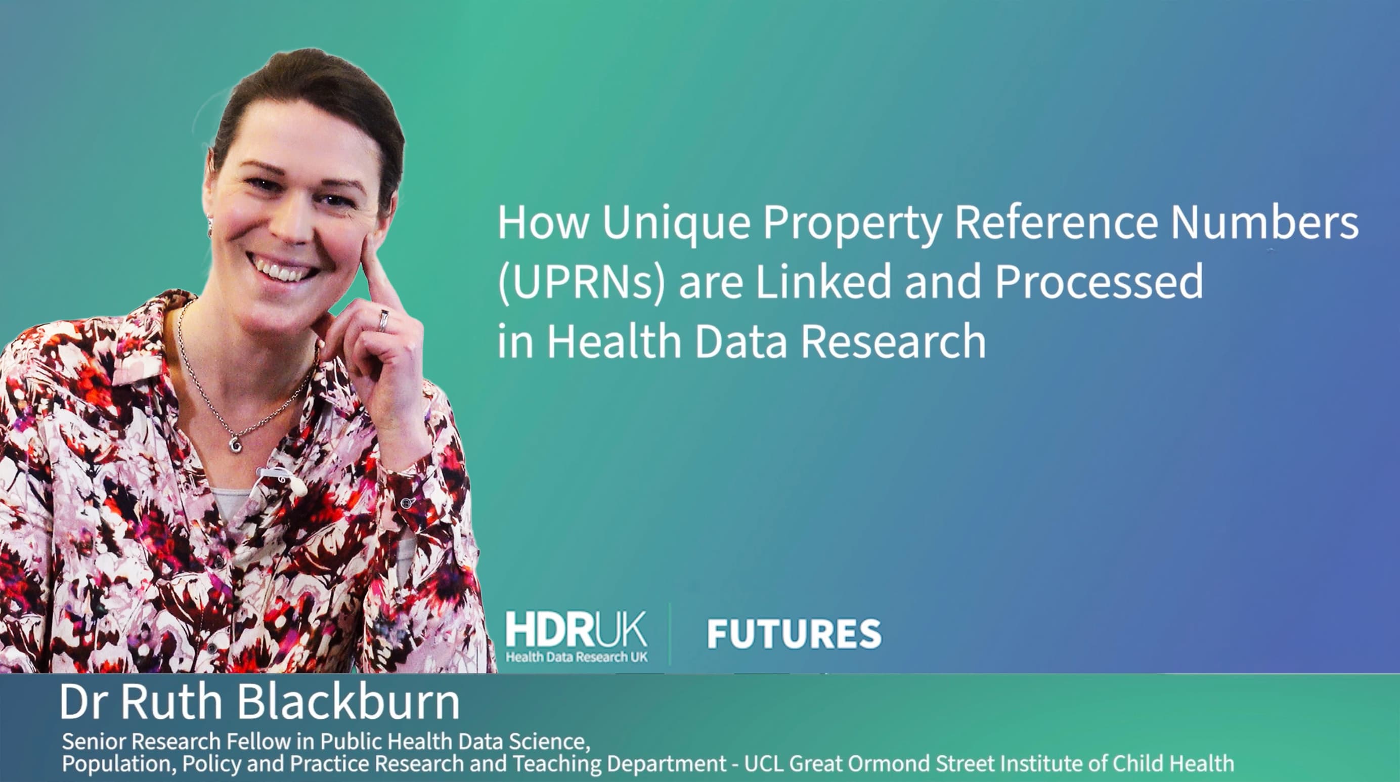 How are Unique Property Reference Numbers linked and processed in health data research? (9:05)